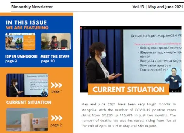 UNFPA Mongolia Newsletter #13 May and June, 2021