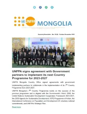 UNFPA Mongolia Newsletter - Q4 2022