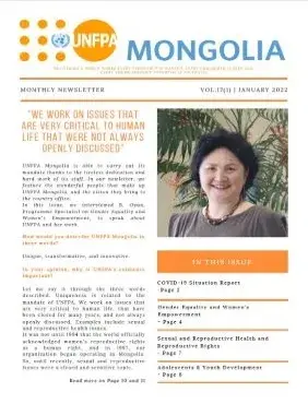 UNFPA Mongolia Newsletter #17(1) January 2022