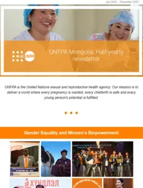 UNFPA Mongolia half-yearly newsletter Jul-Dec 2023