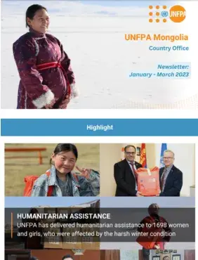 UNFPA Mongolia newsletter - Jan-Mar 2024